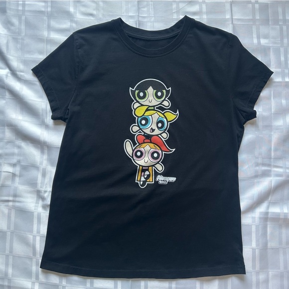 Cartoon Network Powerpuff Girls Black Graphic Fitted Baby Tee - Picture 10 of 10
